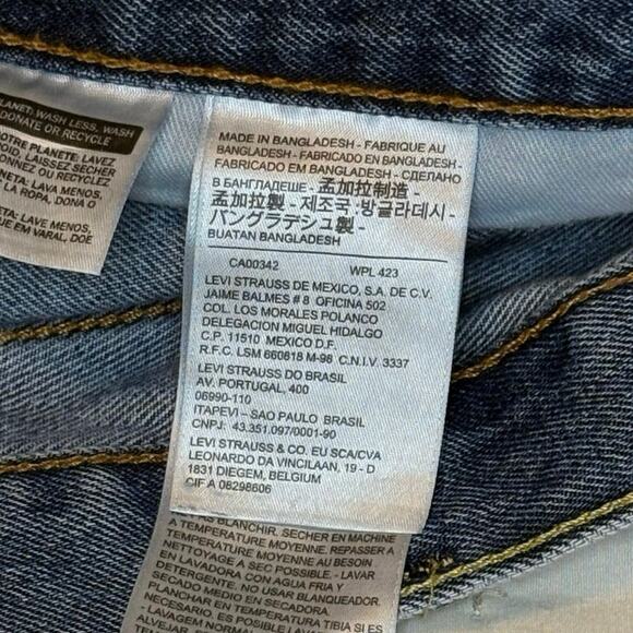 Levi's 505 Classic Straight Leg High Rise Jeans Men's 38x30 (Fits 38x29) | Blue - Picture 6 of 12